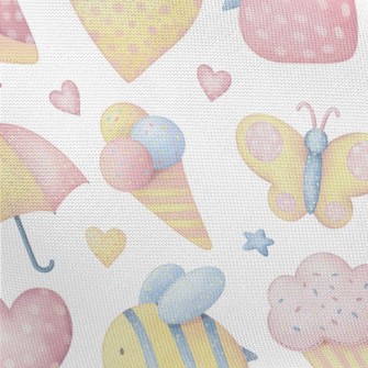Hand Painted Watercolor Small  Pongee