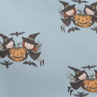 Cute Witch Pumpkin Pongee