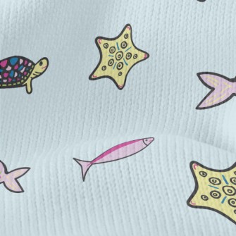 Turtle Starfish Small Fish Stretch Jersey
