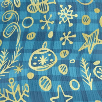 Shiny Christmas Decorations Stretch Jersey