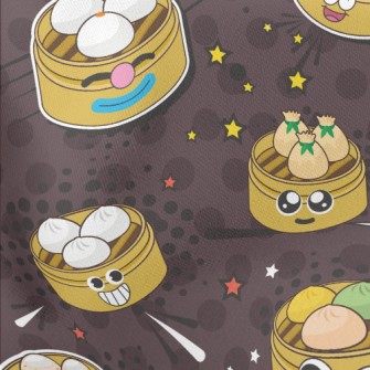 Hong Kong Style Steamed Snacks Lightweight Cotton Poplin