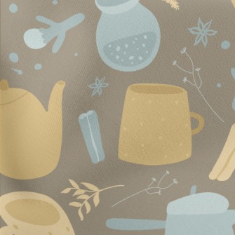 Simple Style Teacup Set Lightweight Cotton Poplin