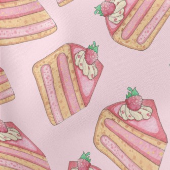 Delicious Strawberry Cake Lightweight Cotton Poplin