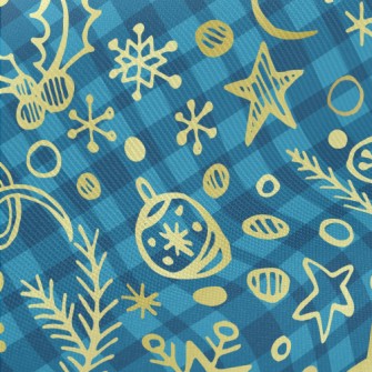 Shiny Christmas Decorations Midweight Cotton Poplin