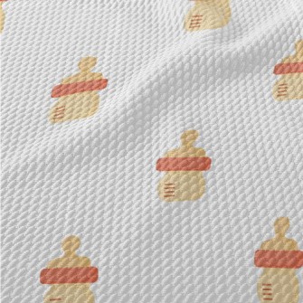 Simple And Cute Baby Bottle Birdseye Piqué
