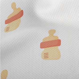 Simple And Cute Baby Bottle Athletic Mesh Flat Back