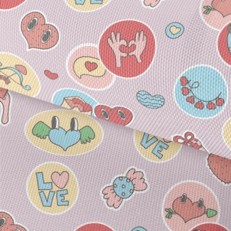 Various Heart Patterns Represe Waterproof Oxford