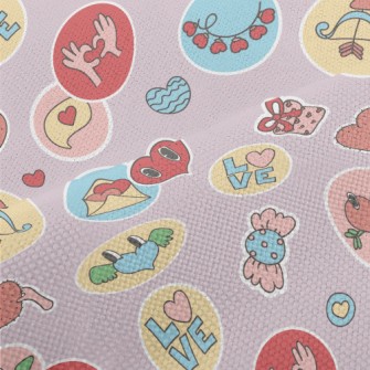 Various Heart Patterns Represe Performance Linen