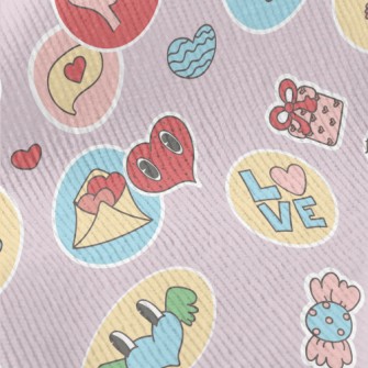 Various Heart Patterns Represe Standard Corduroy