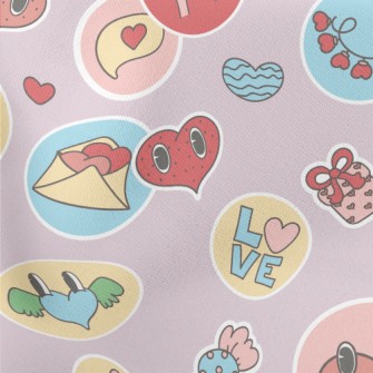 Various Heart Patterns Represe Stretch Ponte