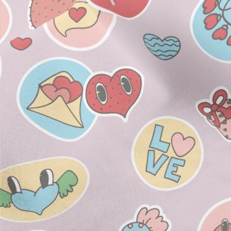 Various Heart Patterns Represe Micro Fleece