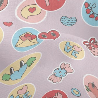 Various Heart Patterns Represe Lightweight Performance Linen