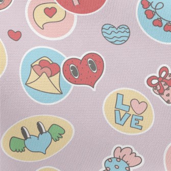 Various Heart Patterns Represe Pongee