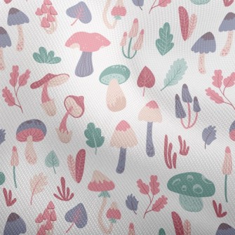 Playful Mushrooms With Leaves Dobby