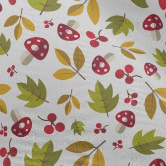 Poisonous Mushrooms And Leaves Chiffon