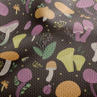 Butterfly Bug Mushroom Athletic Mesh Flat Back