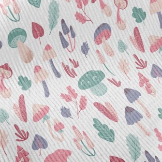 Playful Mushrooms With Leaves Standard Corduroy