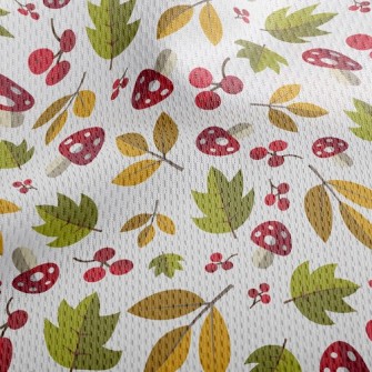 Poisonous Mushrooms And Leaves Athletic Mesh Flat Back