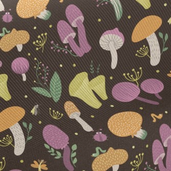 Butterfly Bug Mushroom Twill