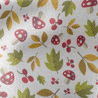 Poisonous Mushrooms And Leaves Waterproof Canvas