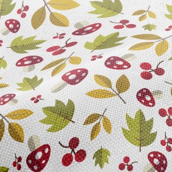 Poisonous Mushrooms And Leaves Performance Linen