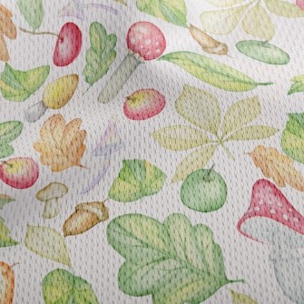 Rich Fruits And Vegetables In  Athletic Mesh Flat Back