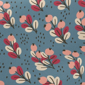 Small Orange Flowers Twill