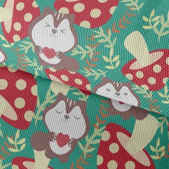 Squirrels Love Mushrooms Waterproof Oxford