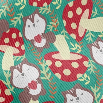 Squirrels Love Mushrooms Standard Corduroy