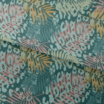 Leopard Print Tropical Plants Waterproof Oxford