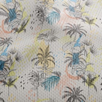 Hand Drawn Palm Trees Athletic Mesh Flat Back
