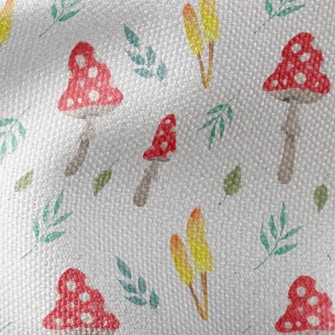 Mushrooms And Leaves Waterproof Canvas