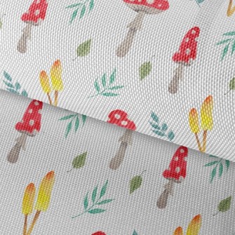 Mushrooms And Leaves Waterproof Oxford