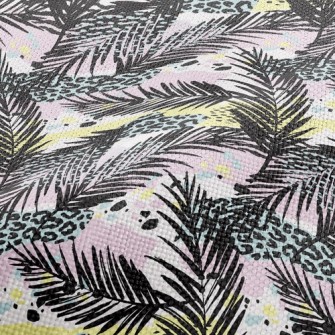 Leopard Print Art Leaves Performance Linen