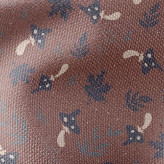 Mushrooms And Fallen Leaves Waterproof Canvas