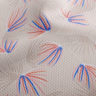 Soft Palm Leaves Athletic Mesh Flat Back