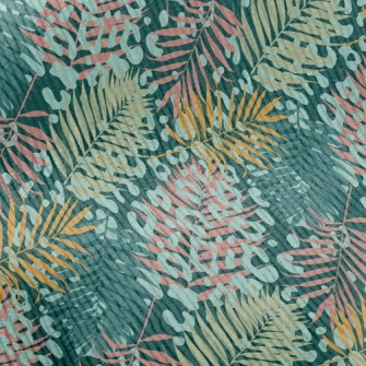 Leopard Print Tropical Plants Standard Corduroy