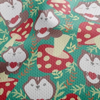 Squirrels Love Mushrooms Athletic Mesh Flat Back