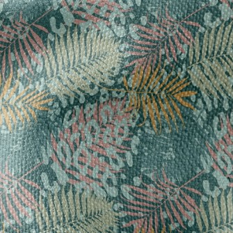 Leopard Print Tropical Plants Waterproof Canvas