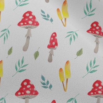 Mushrooms And Leaves Chiffon