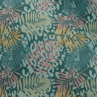 Leopard Print Tropical Plants Chiffon