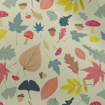 Autumn Fruit Leaves Chiffon