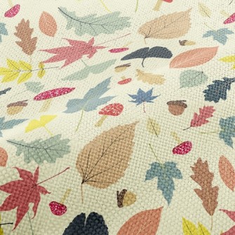 Autumn Fruit Leaves Performance Linen
