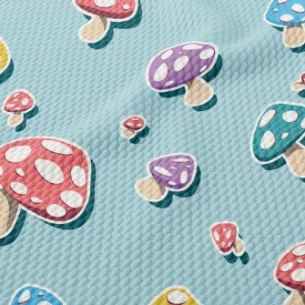 Colorful Mushrooms Birdseye Piqué