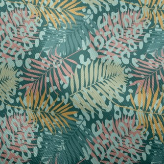 Leopard Print Tropical Plants Dobby