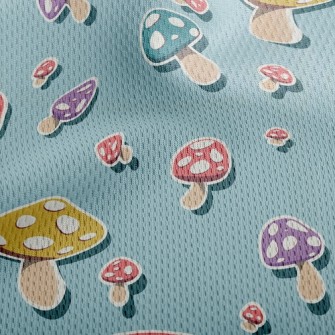 Colorful Mushrooms Athletic Mesh Flat Back