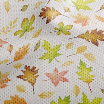 Elegant Autumn Leaves Athletic Mesh Flat Back