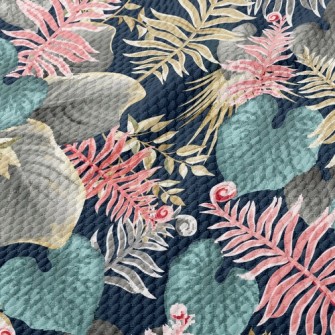 Tropical Psychedelic Plants Birdseye Piqué