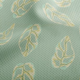 Monstera Leaves Athletic Mesh Flat Back