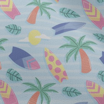 Coconut Tree And Surfboard Chiffon